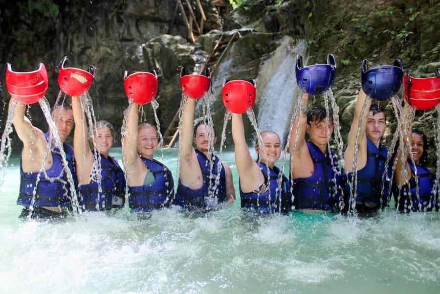 Amber Cove-Taino Bay 7 Damajaguas Water Falls + Local Food. - Coming Down Through the Seven Falls
