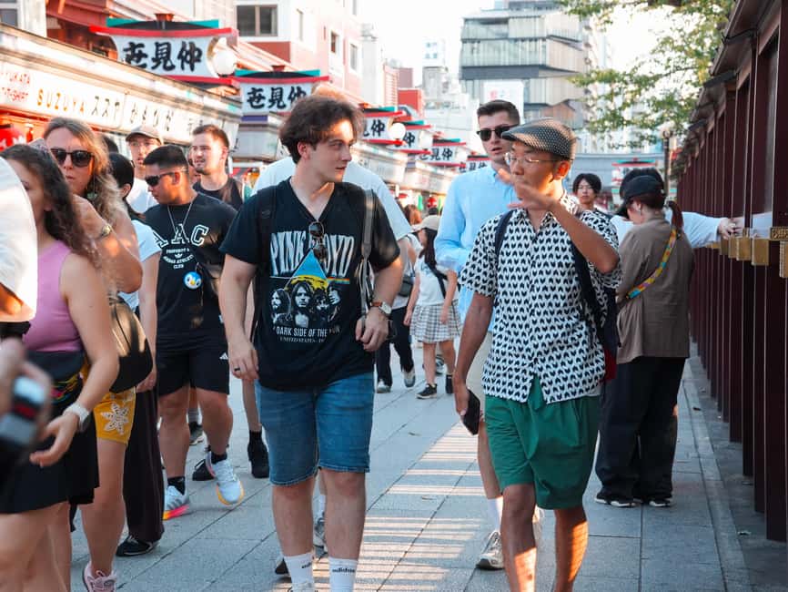 Asakusa Private Food Walking Tour for Family - Walking through Asakusa with children