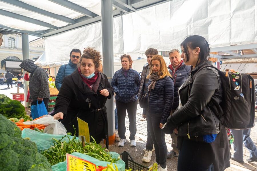 Athens: Food Market Visit and Cooking Class with Wine - The shared meal, wine, and Greek liquor