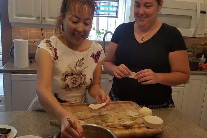 Authentic Delicious Chinese Dumplings - The hands-on work: filling, chopping, and folding