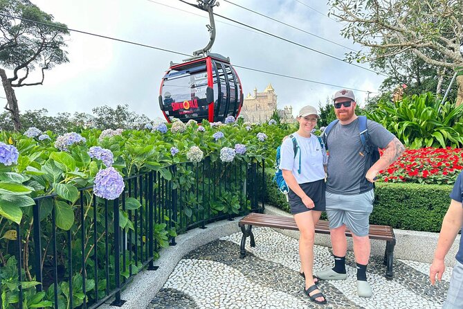 Ba Na Hills avoid crowd , Da Nang, Dragon Bridge, Marble Mountain - Riding the cable car into cooler air