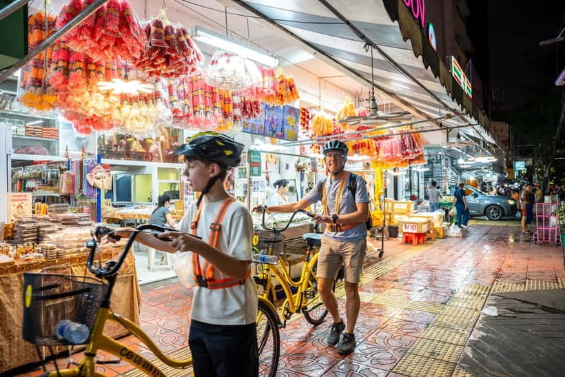 Bangkok by Night Cycling Tour with Street-food Meal - Starting at River City and entering Chinatown