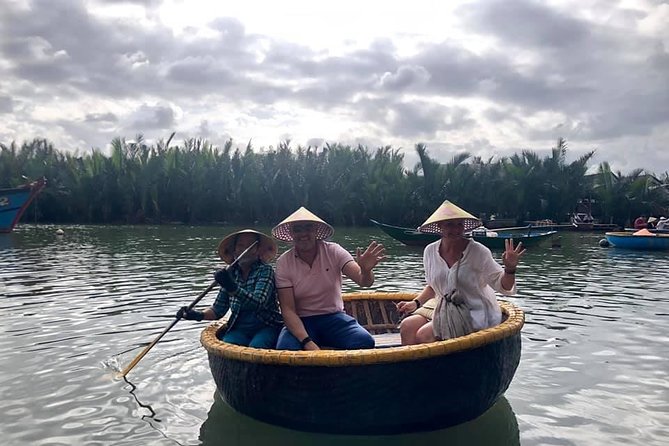 Basket Boat ride to Coconut Jungle &Hoi An city Tour,Night Market - From Da Nang to Cam Thanh at 2 p.m.