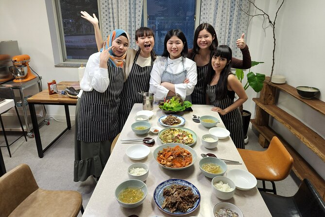 Busan Local Food Cooking Class with Market Tour - Eating what you prepare with local rice wine