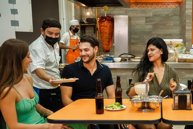 Cancun Taco & Mexican Food Tour with Tequila Tasting - Los Parejitas Panaquire shows off blue tortillas