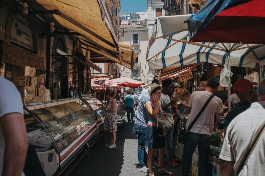 Catania Street Food Tour - The port area brings in grilled horse-meat meatballs