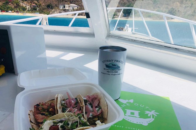 Circle the Island of St. John | Lunch stop at Lime Out (Taco Boat) - Lime Out, the floating taco stop