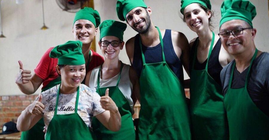 Da Nang: Cooking Class and tasting Pho with Local Girl - Making spring rolls with your own hands