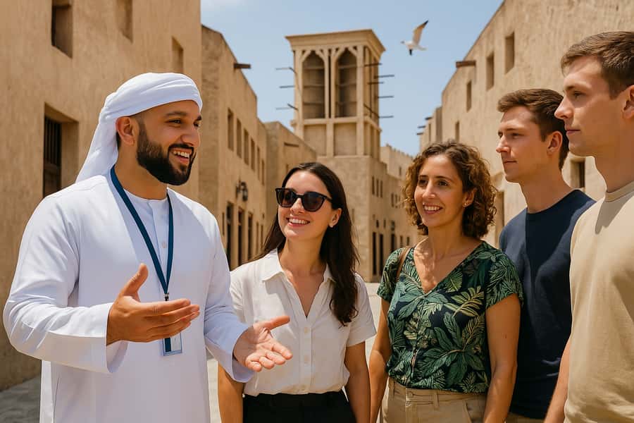 Dubai: Old Town Walking Tour with Abra Cruise & Street Food - Al Fahidi’s old lanes and wind towers