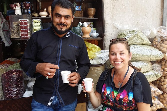 Dubai Street Food Tour - A hot snack in the Textile Souk