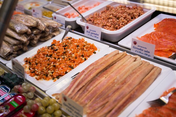 Dutch Street Food Tour on Amsterdam Market - Dutch food explained at the stall