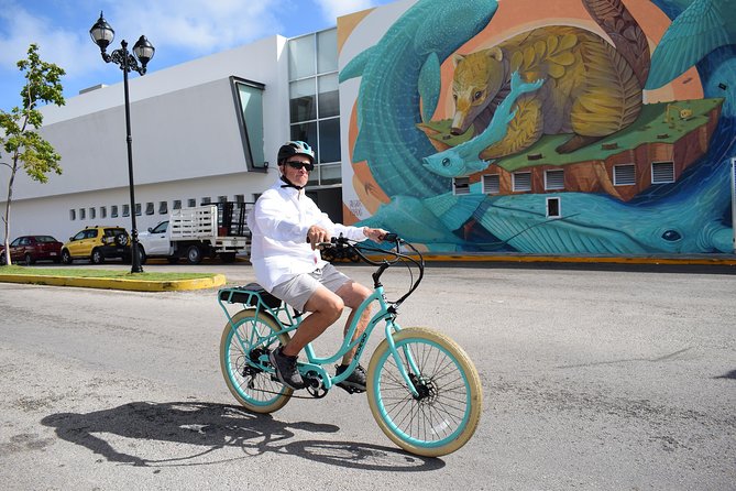 E-Bike City Tour though Cozumel & Taco Tasting Tour - San Miguel Church and the first taste of island history