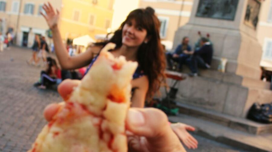 Eat as the Romans do: Trastevere Street Food Experience - Roman pasta in the middle of the walk