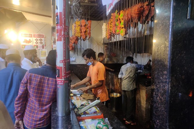 Evening Hyderabad Street Food Walk with Hyderabad Biryani - Second course: kebabs from an open-front grill