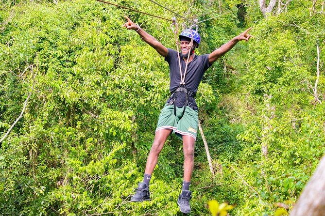 Family ATV Cenote Five Zip Lines Photos Taco Lunch Tequila Taste - Cooling off in an underground freshwater cenote