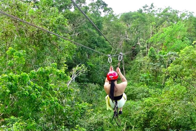 Family ATV Cenote Five Zip Lines Photos Taco Lunch Tequila Taste - First up, a bumpy ATV ride through the jungle