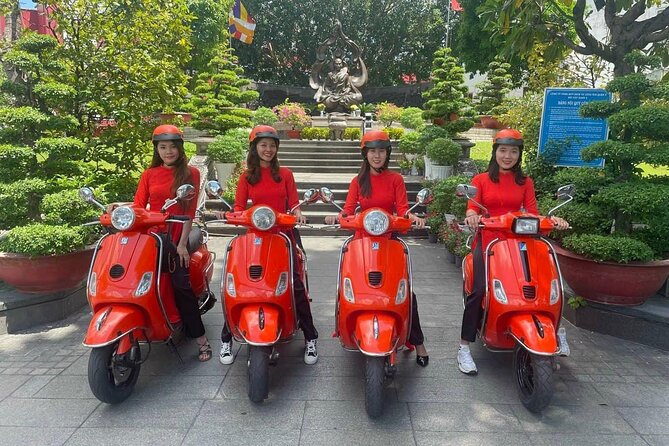 Female Riders Vespa Night Street Food + Train Street food 4 Hours - Ba Dinh Square and the lake ride