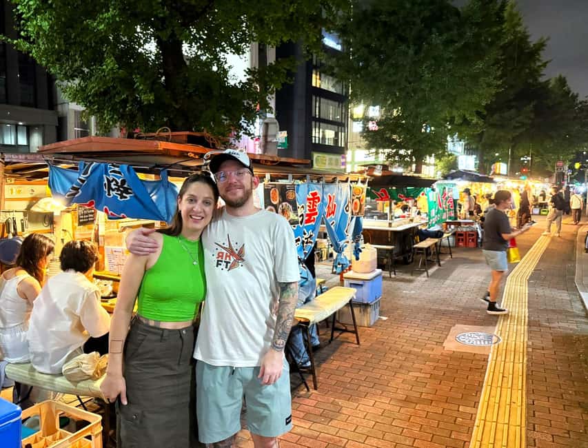 Fukuoka: Nakasu Food Stall Private Guided Tour with Tastings - What happens at the two food stalls