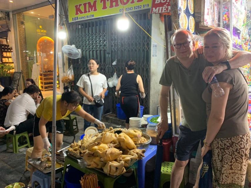 Ha Noi Street food Tour with Train street - Pork barbecue brings heat and smoke