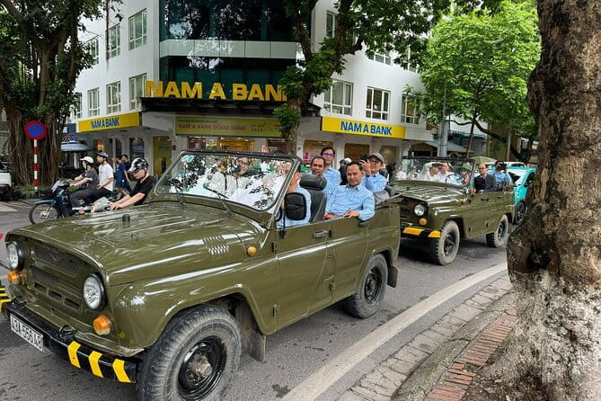 Hanoi Jeep Night Street Foodie Tour, Train Street and Egg Coffee - Truc Bach and the pho cuon specialties