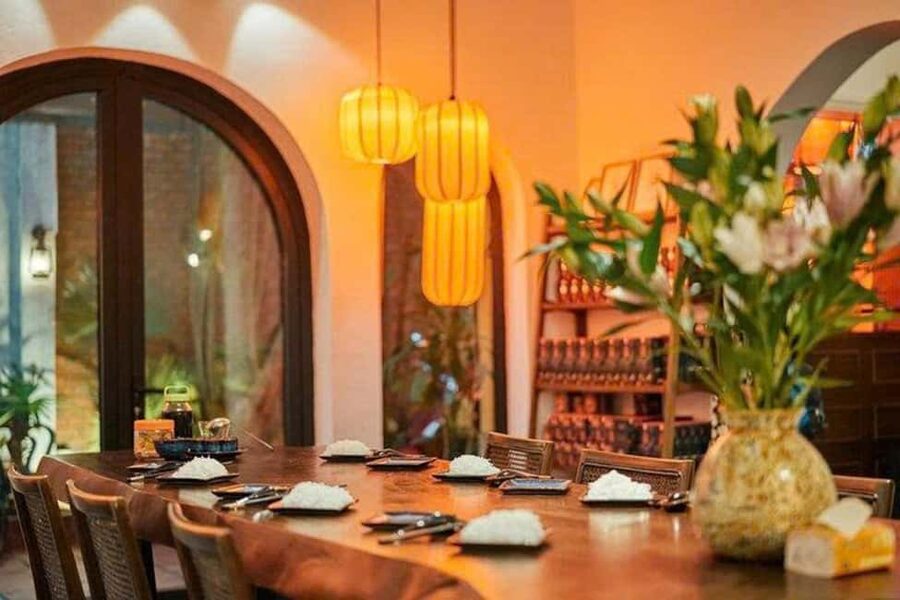 Hanoi: Rose Kitchen: Pho/Bun Cha/Nem+ Free Egg/ Salt Coffee - Eating the meal you prepared