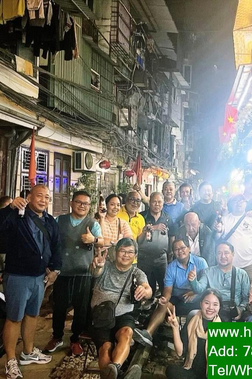 Hanoi Train Street +Best Street Food eating in old quarter - Start at 78A Tran Nhat Duat with a sip of rice wine