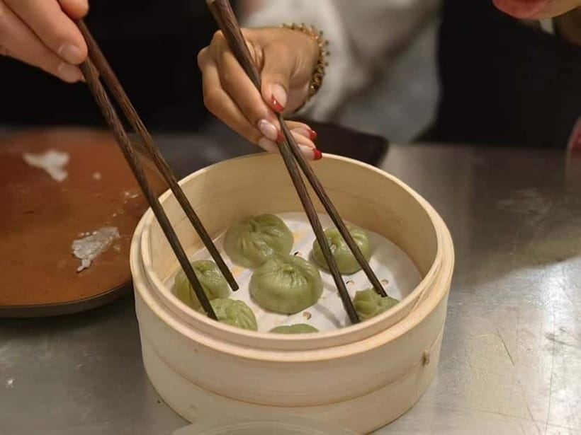 Make Soup Dumpling: Vegan or Pork in Shanghai Shikumen - Steaming, Eating, and Avoiding a Burnt Tongue