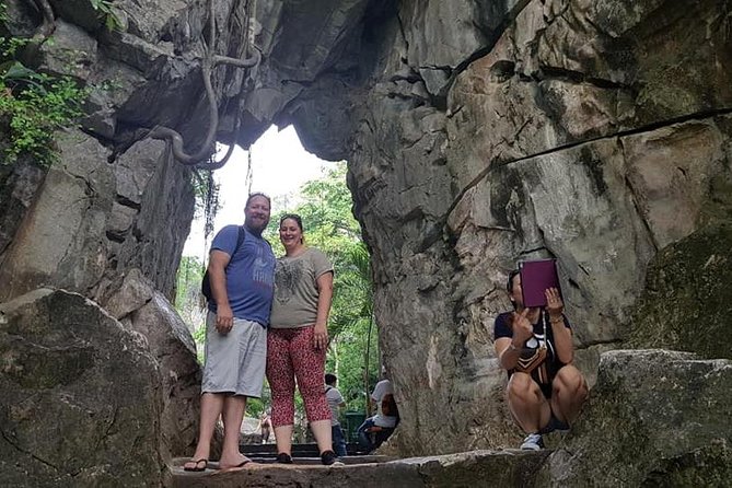 MARBLE MOUNTAIN-AM PHU Cave & HOI AN -Colourful Lantern Boat Ride - Hoi An Old Town after the heat of the mountains