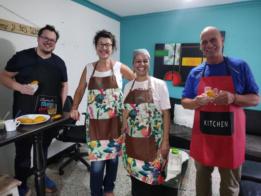Medellin: Learn to make Colombian empanadas from scratch - Sitting down to eat what you made