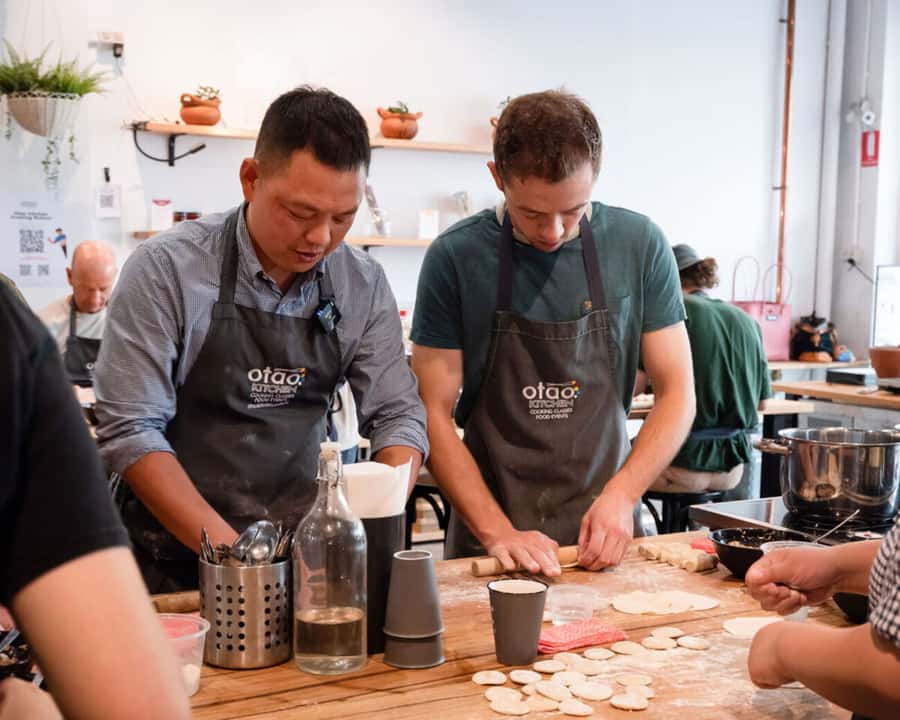 Melbourne: Chinese Dumpling Cooking Class with a Drink - Rolling the dough, one wrapper at a time