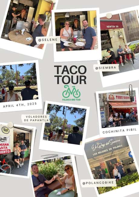 Mexico City: Taco Tasting Bike Tour in Polanco - Five to seven taquerias, six styles of taco