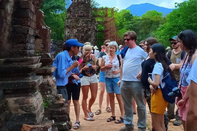 My Son Sunset Trip with Banh Mi and Cruise from Hoi An/ Da Nang - The golf cart and walk set the pace