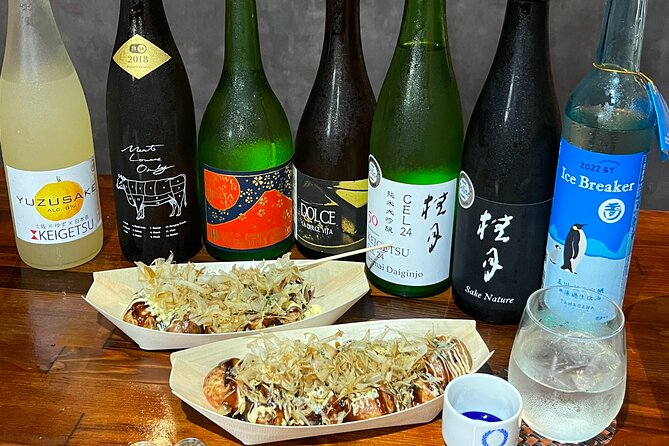Osaka Sake Tasting & Takoyaki Cooking Experience - Then turn batter into Osaka-style takoyaki