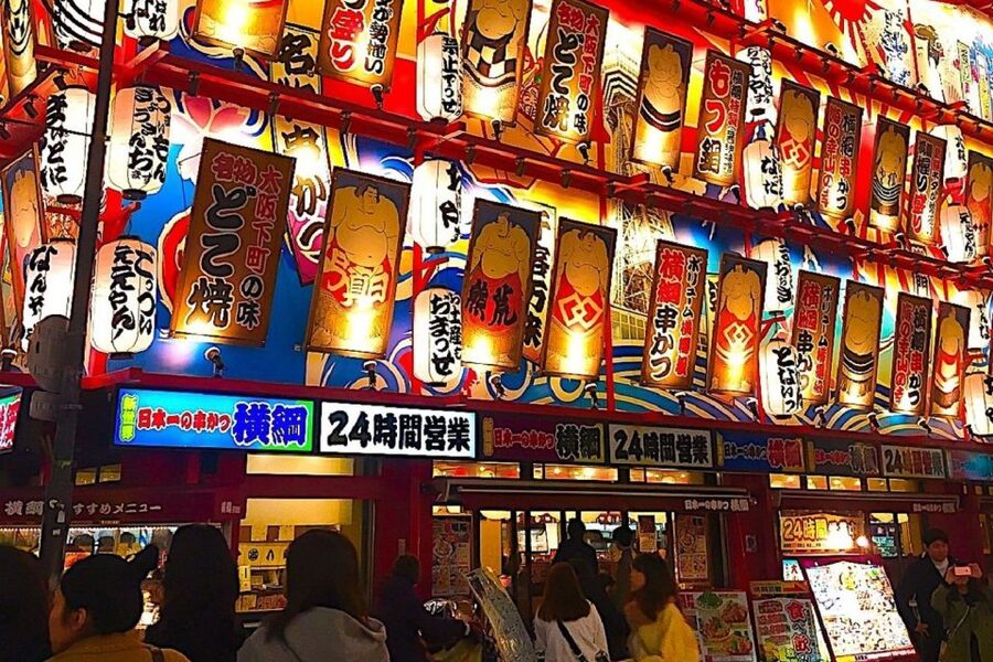Osaka Shinsekai Street Food Tour - Evening - Following the route through old Osaka