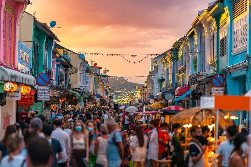Phuket City Tour & Scenic Viewpoints / Night Market - Walking through Phuket Old Town