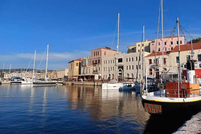Private History, Sights, and Food Walking Tour of Chania City - A harbor viewpoint with the lighthouse in view