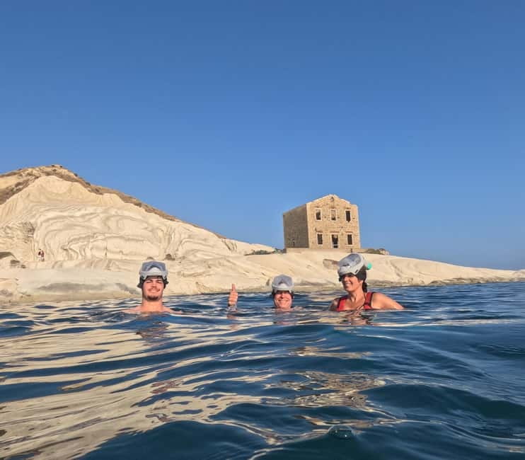 Punta Bianca Adventure: E-bike & Street Food in Sicily's wild nature - Snorkeling below the white cliffs