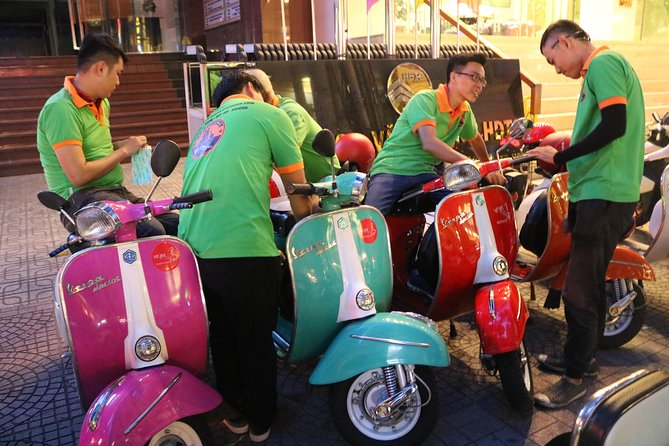 Saigon After Dark Vespa Street Food Tour + Live Music 4 hours - Banh xeo and nem lui in the back streets