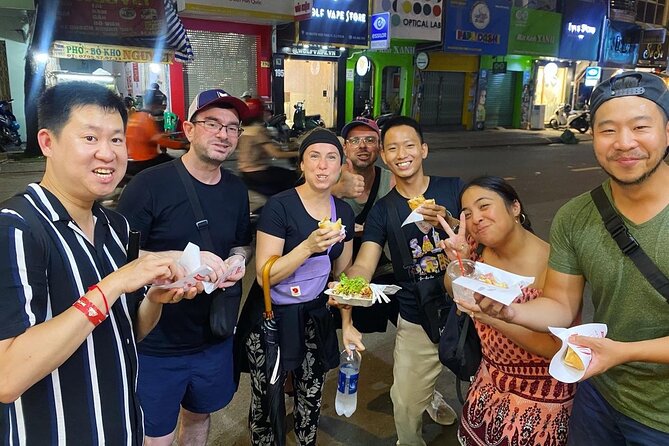 Saigon by Night: Private Street Food Walk You Can’t Miss - Sugarcane juice and Saigon’s Vietnamese pizza