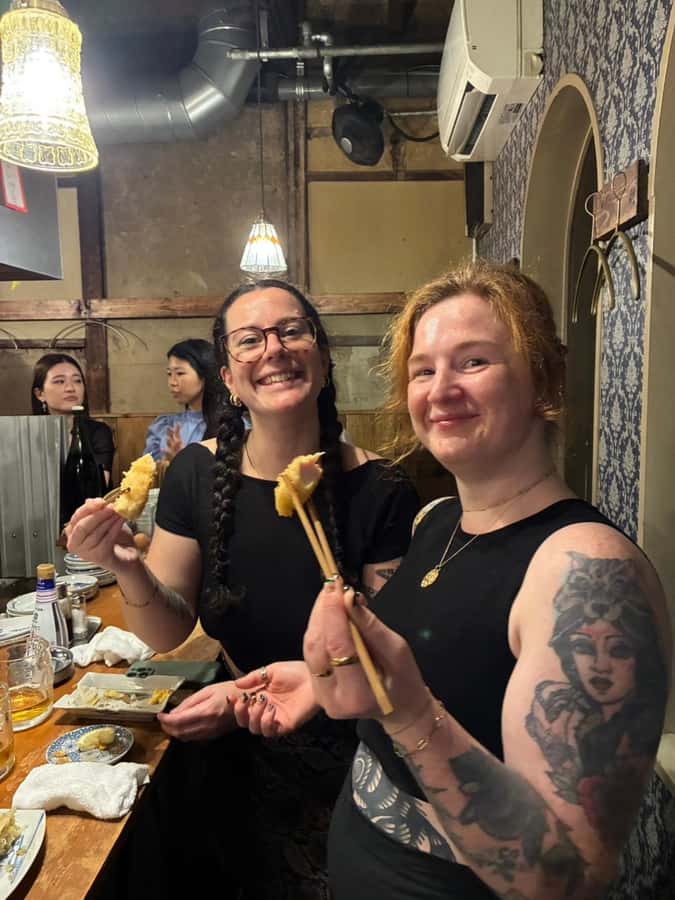 Same Day OK! Osaka: Local Food, Izakaya & Local Bites Tour! - First restaurant: 40 minutes of local food and beer