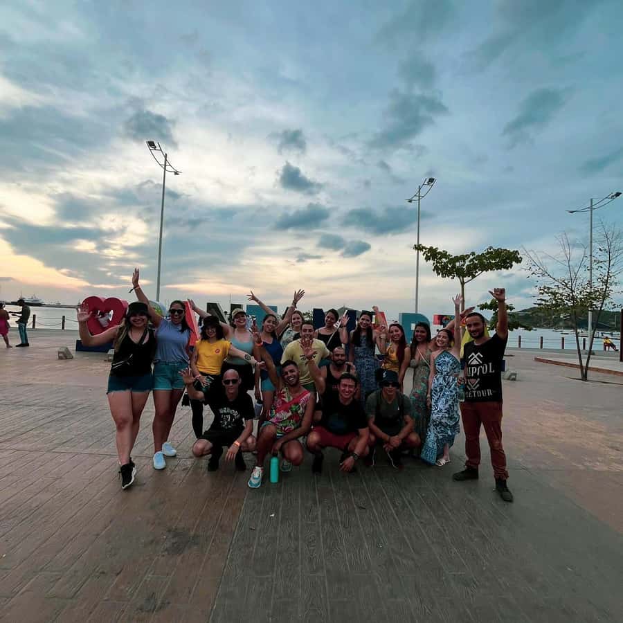 Santa Marta A Historical & Street food Experience - Los Novios Park, murals, and Santa Marta after dark