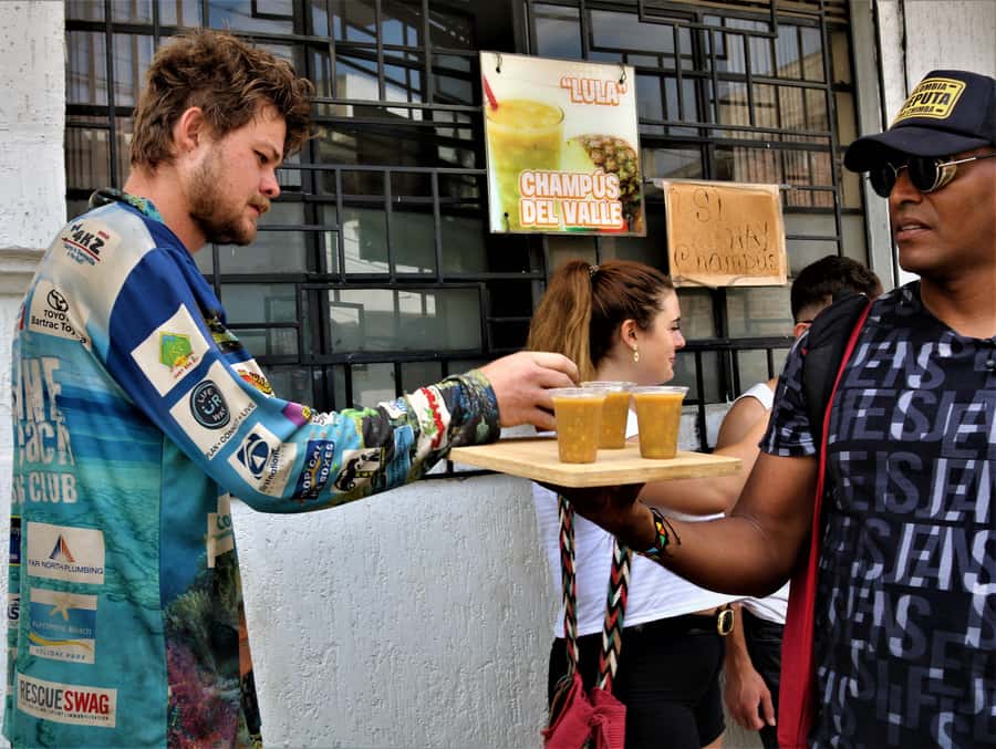 Shared Tour Cali's Local Food at Alameda Market - The first tastes: Champús, Cucas, and local sweets