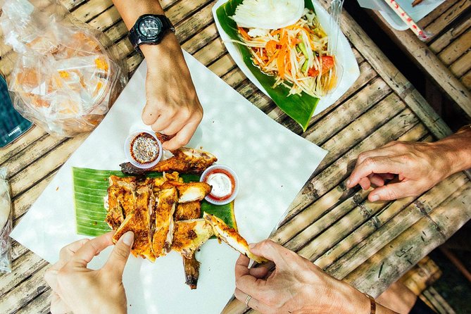 The 10 Tastings of Bangkok: Private Street Food Tour - Yam Pak salad and Thai fish cakes in Ari