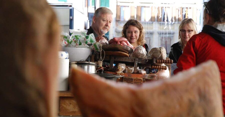 The Original Street Food & Market Tour of Florence - Crostino Nero, Pecorino, and Salami from the Tuscan Hills