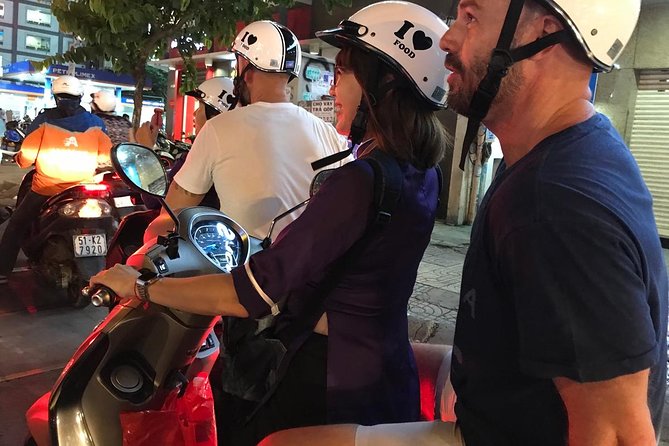 The Unique Ao Dai Street Food Tour By Scooter - Papaya Salad and Black Jerky Beef at Le Van Tam Park