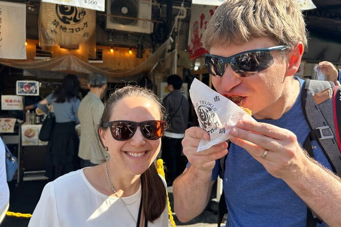 Tokyo Tsukiji Fish Market Food Tour: 15 Stops & Walk Local Street - Tsukiji Jogai Market: the heart of the walk