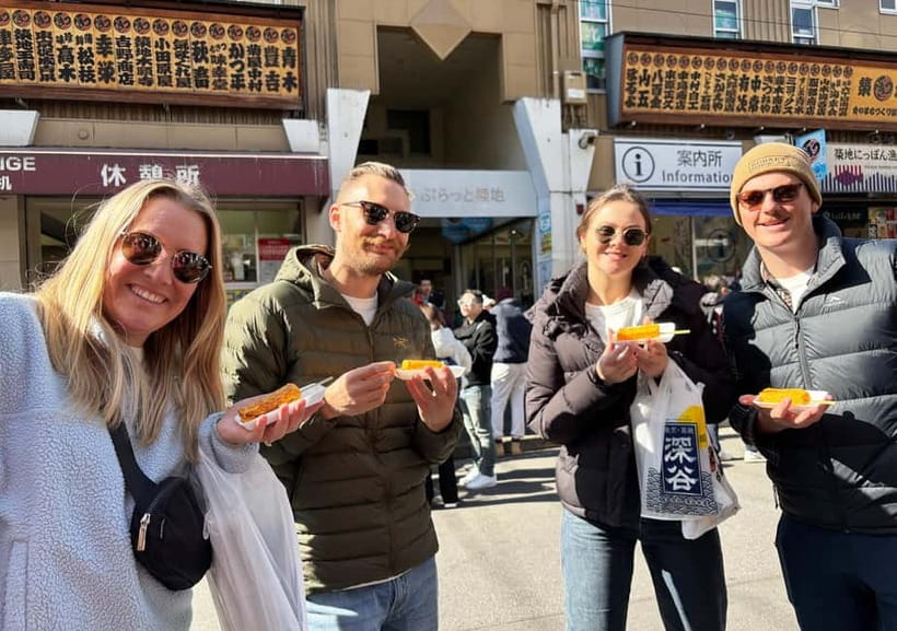 Tsukiji Fish Market: Street Food & Culture Walking Tour - Sampling Tsukiji street food for 45 minutes